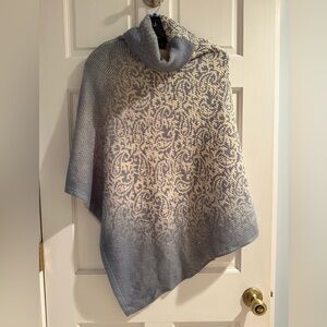Zoe Madison Turtleneck Shawl/Poncho Sweater One Size